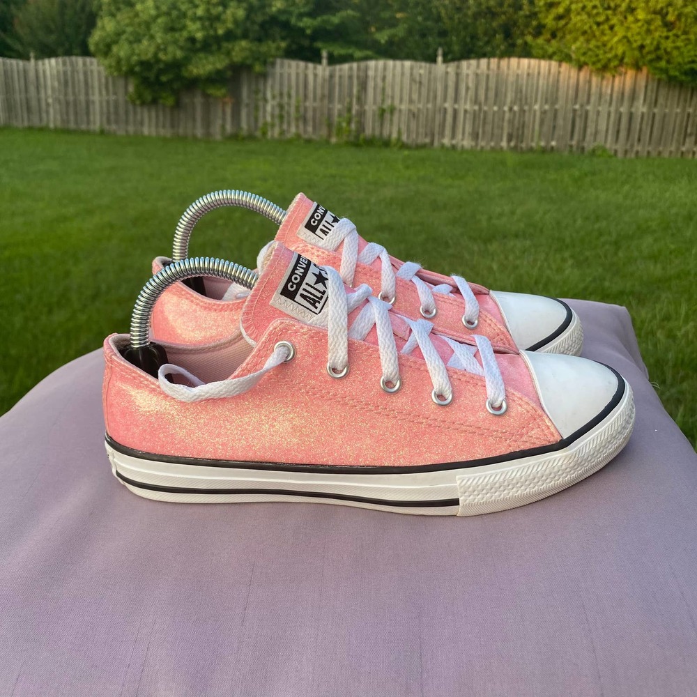 Converse AS Low Pink Rose Glitter Barbie Swiftie Girl's sz 3 Sneaker 666895C
